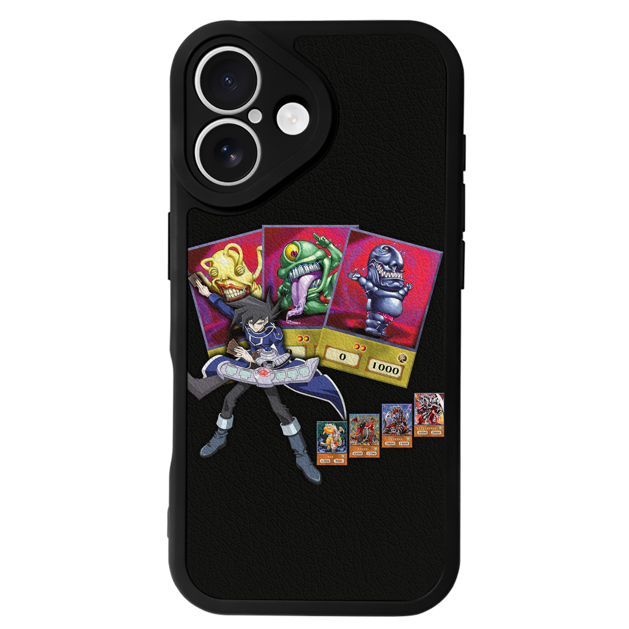 （画像用） 遊☆戯☆王 Yu-Gi-Oh! 【iPhone 16シリーズ対応】シリコンスマホケース（レザー調） 材質：シリコン